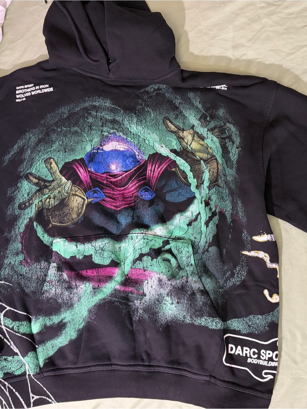 Darc Sport Black Graphic Hoodie - Mystic Space Design